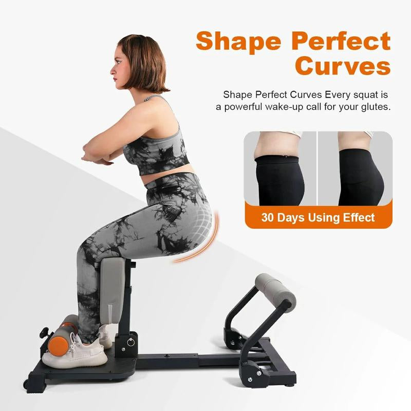 TOUSAINS 3-in-1 Squat, Roman Chair, and Sit-Up Machine – Adjustable and Durable for Comprehensive Total Body Workouts