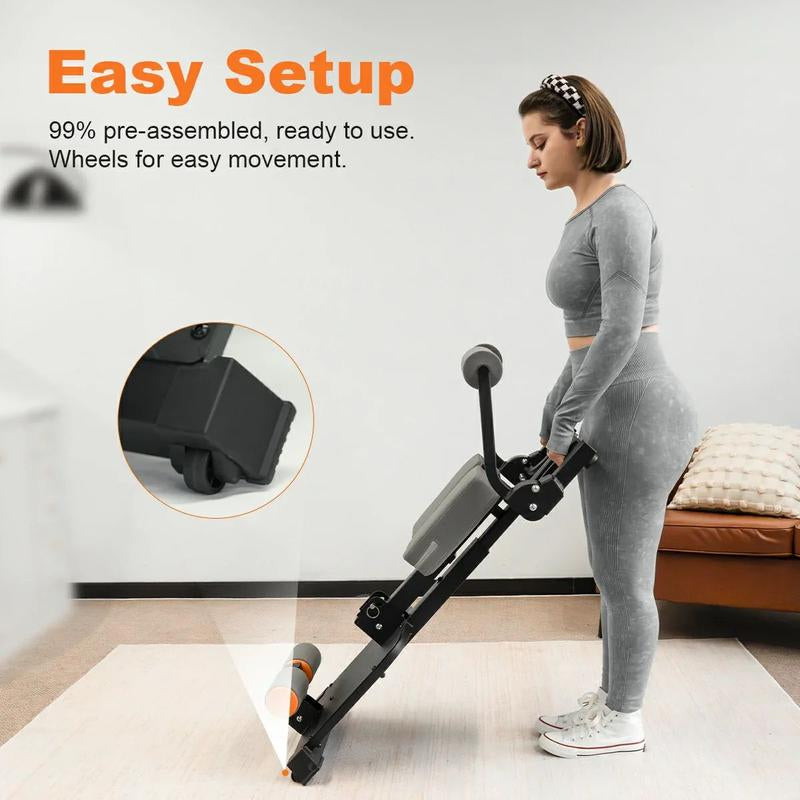 TOUSAINS 3-in-1 Squat, Roman Chair, and Sit-Up Machine – Adjustable and Durable for Comprehensive Total Body Workouts
