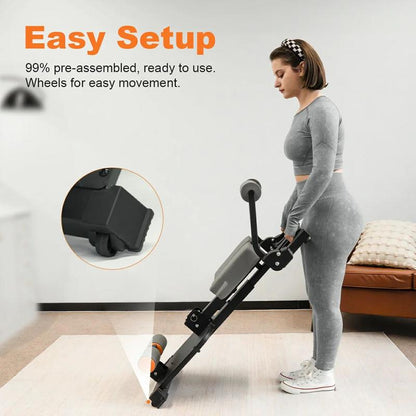 TOUSAINS 3-in-1 Squat, Roman Chair, and Sit-Up Machine – Adjustable and Durable for Comprehensive Total Body Workouts