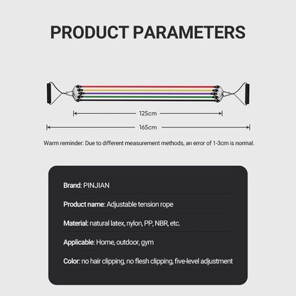 10-14Pcs/Set Pull Rope Bodybuilding Resistance Bands Set Multi-Function Tensioner Suit Muscle Training Belt Elastic Bands