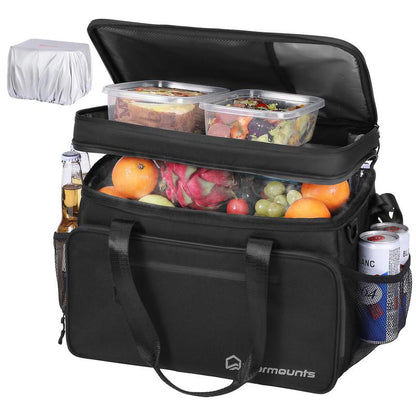 WARMOUNTS Soft Backpack Cooler Insulated Leakproof 36 Cans Collapsible Cooler Ice Chest Bag W/Insulating Cover&Leakproof PVC Bag, Lightweight, Cooler Backpack for Camping, Hiking, Picnic, Beach,Travel